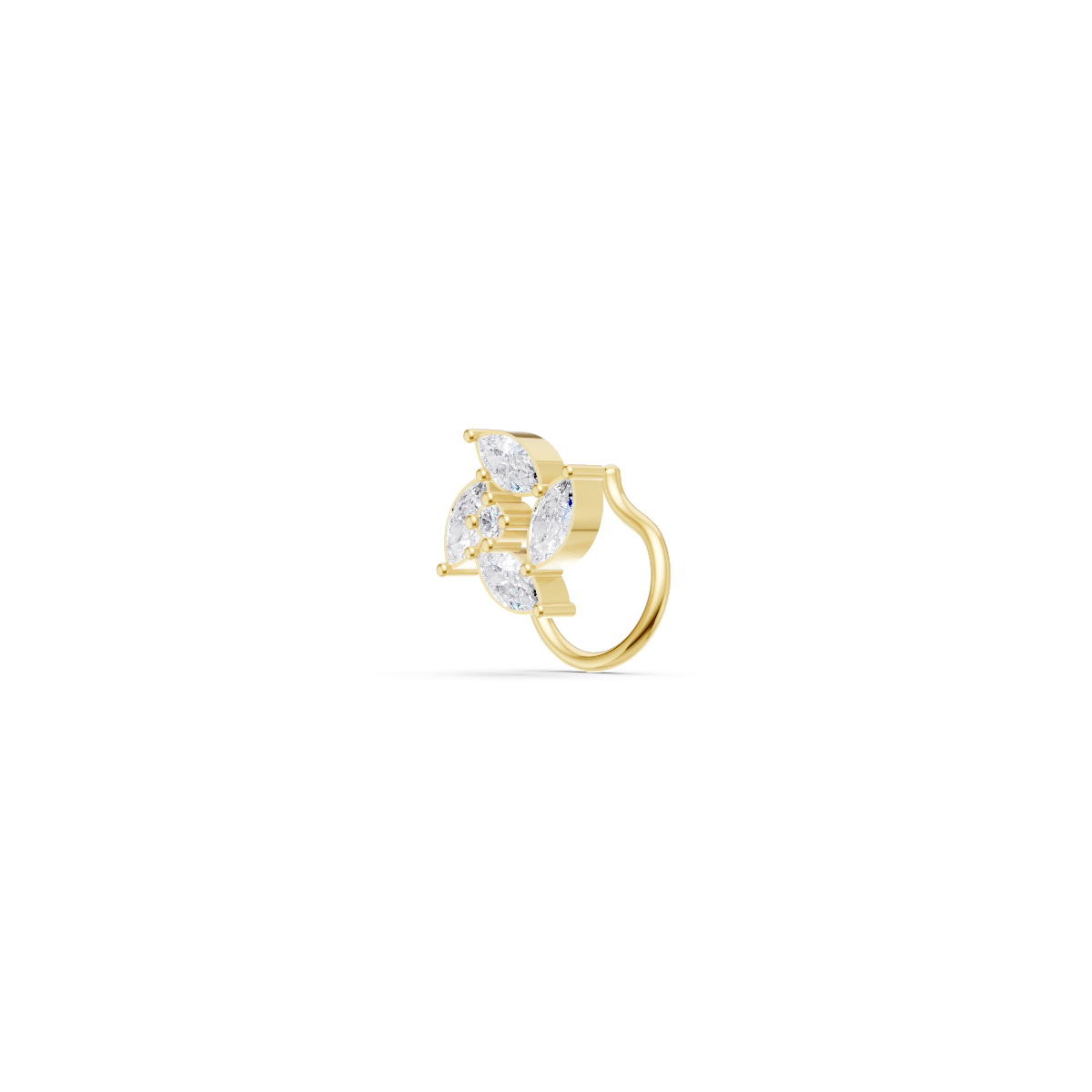Floral Grace Nose Pin view 2